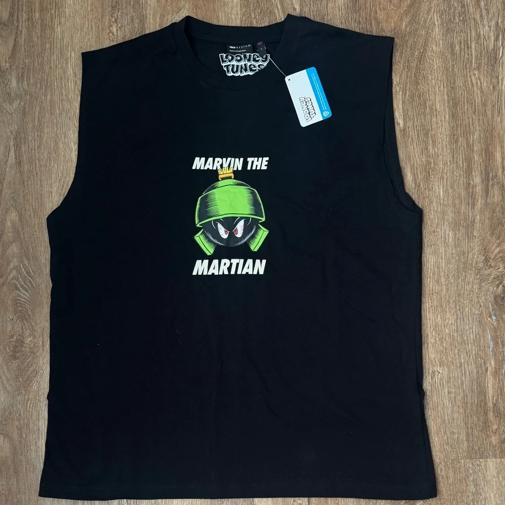Black Marvin the Martian Graphic Tank Top - Picture 4 of 8